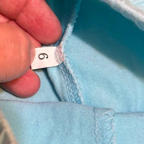 Boutique Aqua and red patterned tiered Ruffle leggings size 6 - Picture 2 of 7